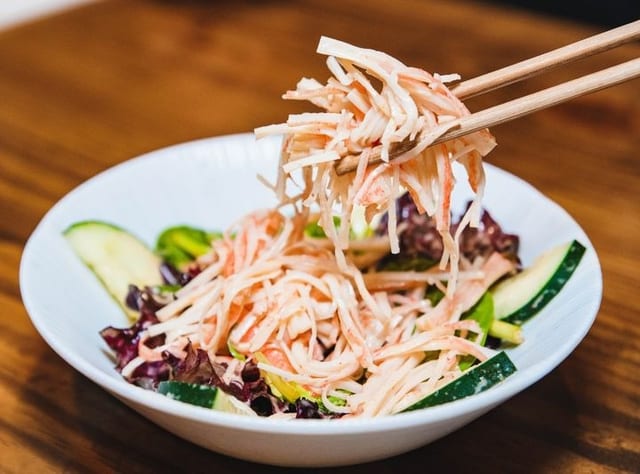 Kazoku Kani Salad (chilli logo in front)